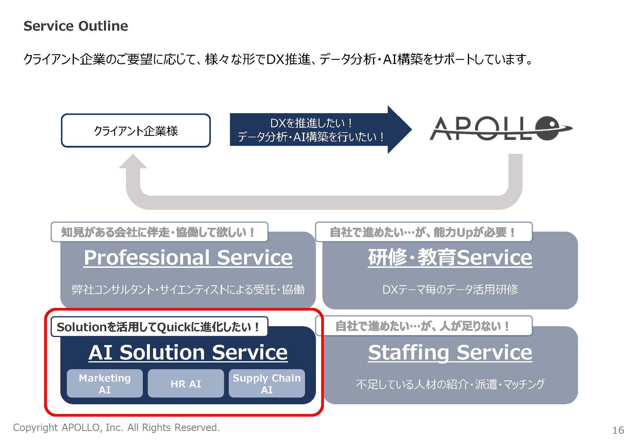 Marketing AI、HR AI、Supply Chain AIなど